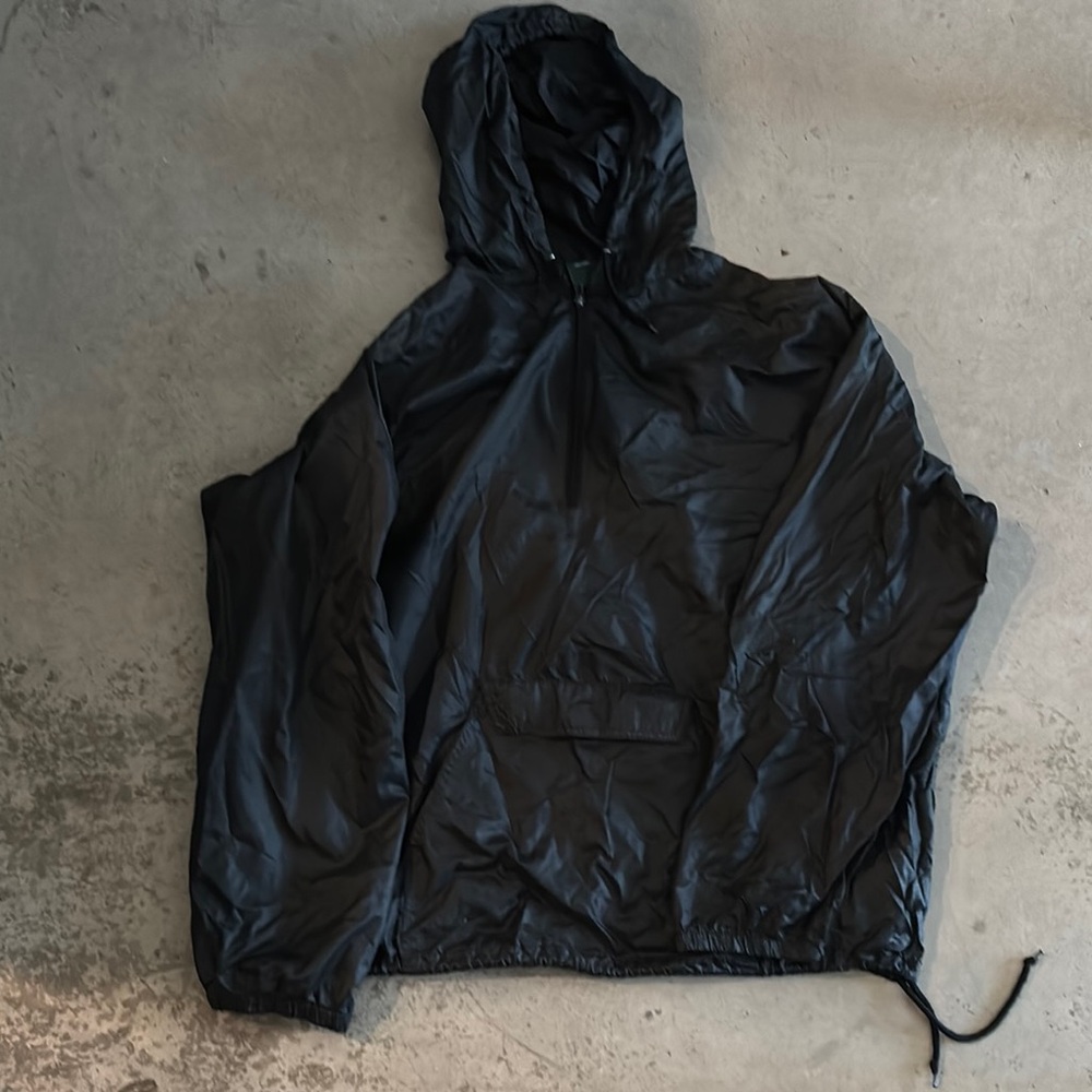 Women’s Black Hooded Windbreaker